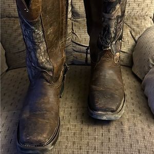 Justin snake boots W/ side zipper